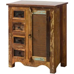 Kommode Altholz 70x40x85 mehrfarbig lackiert NATURE OF SPIRIT #127