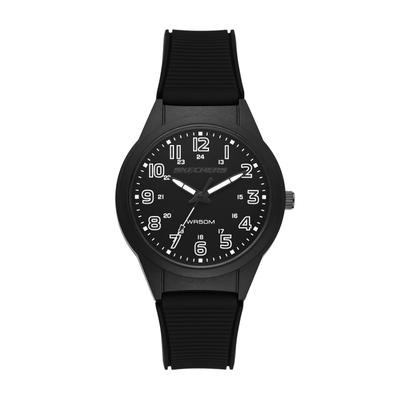 Quarzuhr SKECHERS "Hillview", schwarz, schwarz, Armbanduhren, Herren, Quarzuhr, Armbanduhr, Silikonarmband, analog