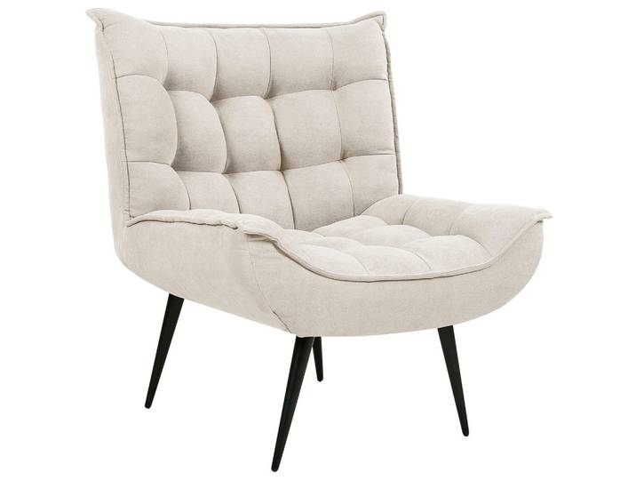 Beliani Sessel Polsterbezug Beige Alvesta, 73x92x79 cm, Wohnzimmer, Sessel, Polstersessel