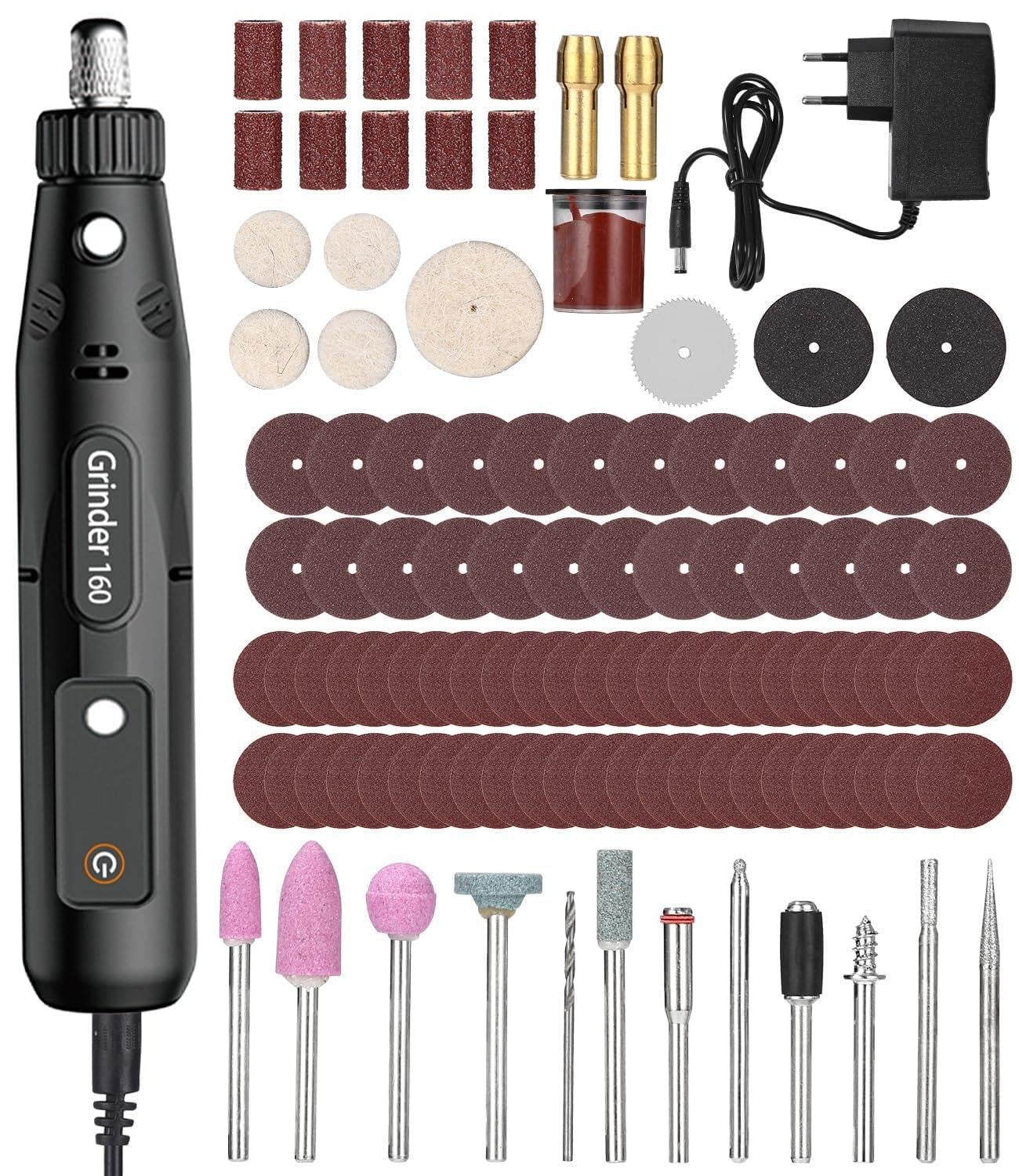 Selius Multifunctionele rotatiegereedschapset met 104 accessoires en 5 instelbare snelheden