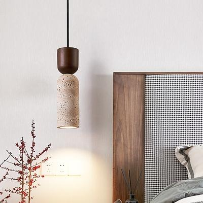 Moderne Pendelleuchte aus Steinholz, Naturstein gefertigt, Industrie-Kronleuchter für Esszimmer, Schlafzimmer, Küche