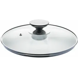 Berndes Spezialglasdeckel mit Edelstahlknauf, Sicherheitsglas, Transparent, Ø 24 cm, 007024