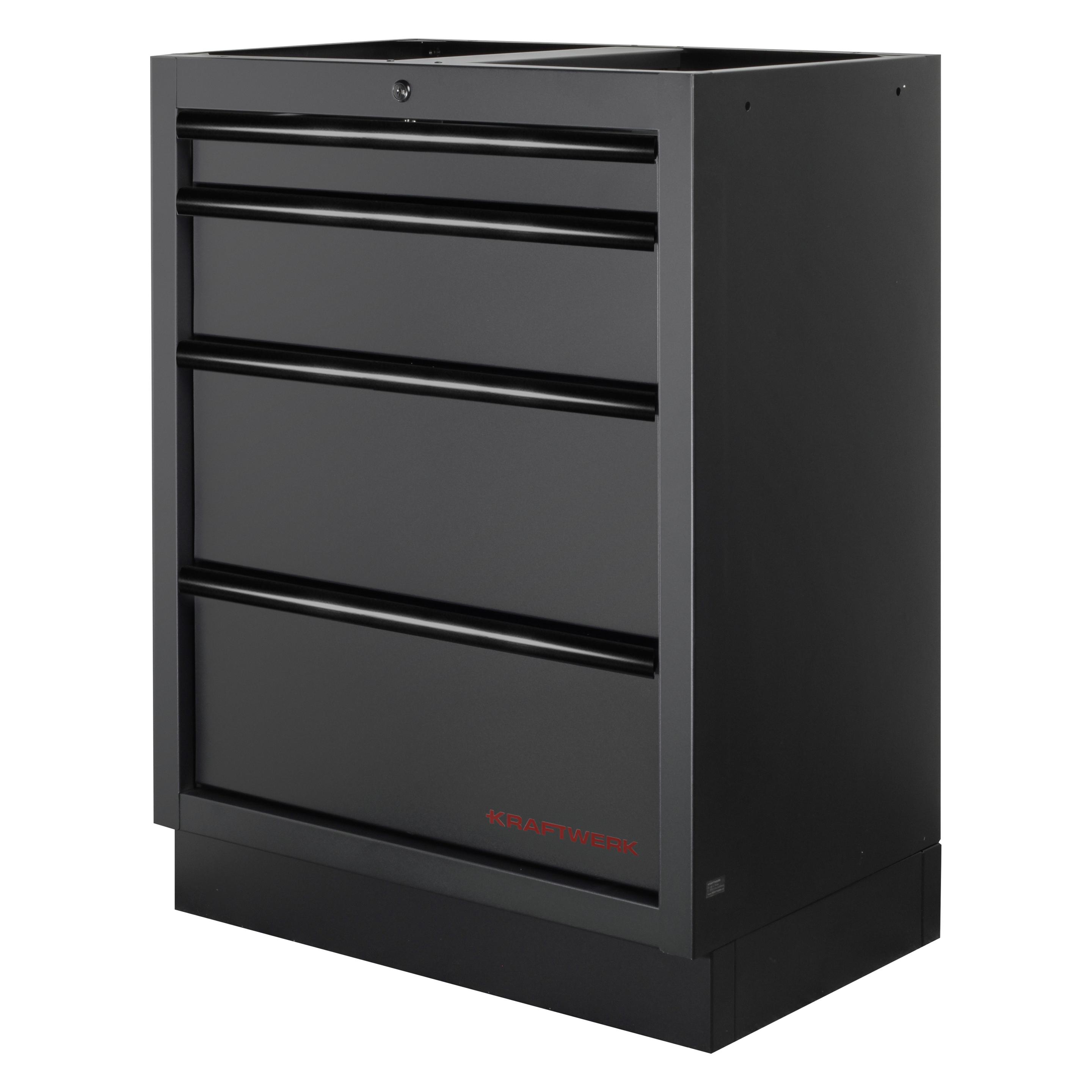 Kraftwerk Mobilio Schubladenschrank (68 cm, 91 cm) (3964-04-BLK)