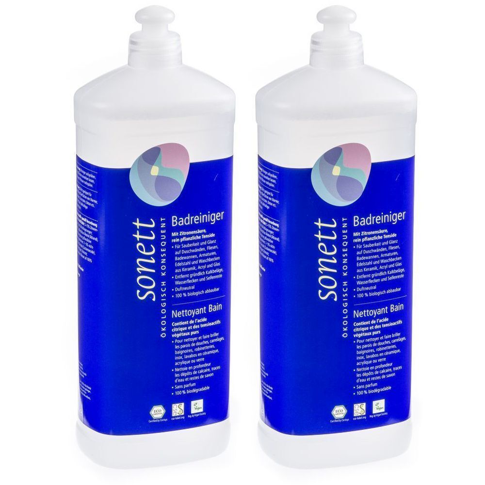 Sonett Bad-Reiniger Nachfüllflasche 1 lt x2 2x1 l Reinigungsmittel