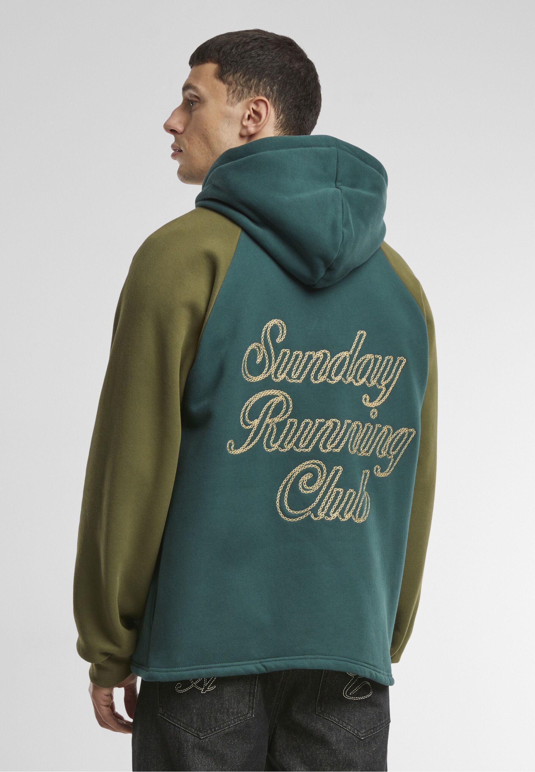 Kapuzensweatshirt ANOTHER COTTON LAB "Another Cotton Lab", Herren, Gr. M, grün, 51% Baumwolle, 49% Polyester, Rundhals, Sweatshirts