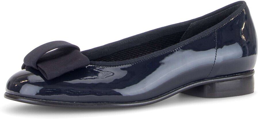 Ballerina GABOR "Eleganter Ballerina", Damen, Gr. 38,5, blau, Schuhe Ballerina