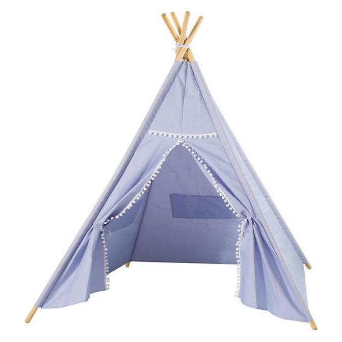 Luxuriöses Tipi-Zelt in Blau mit Lichtern, 128 cm (53053410)