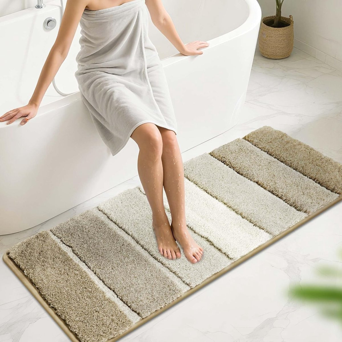 Merkloze zachte antislip badmat voor volwassenen
