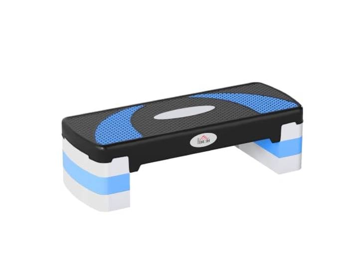 HOMCOM Stepper Fitness Aérobic 80 x 31 x 20 cm Noir Hauteur Réglable 10/15/20 cm\, Surface Antidérapante