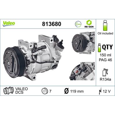 VALEO Kompressor, Klimaanlage AUSTAUSCHTEIL 813680 für RENAULT