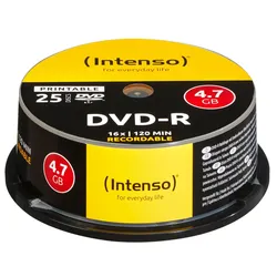 Intenso DVD-R 4,7GB bedr. 25er Spindel