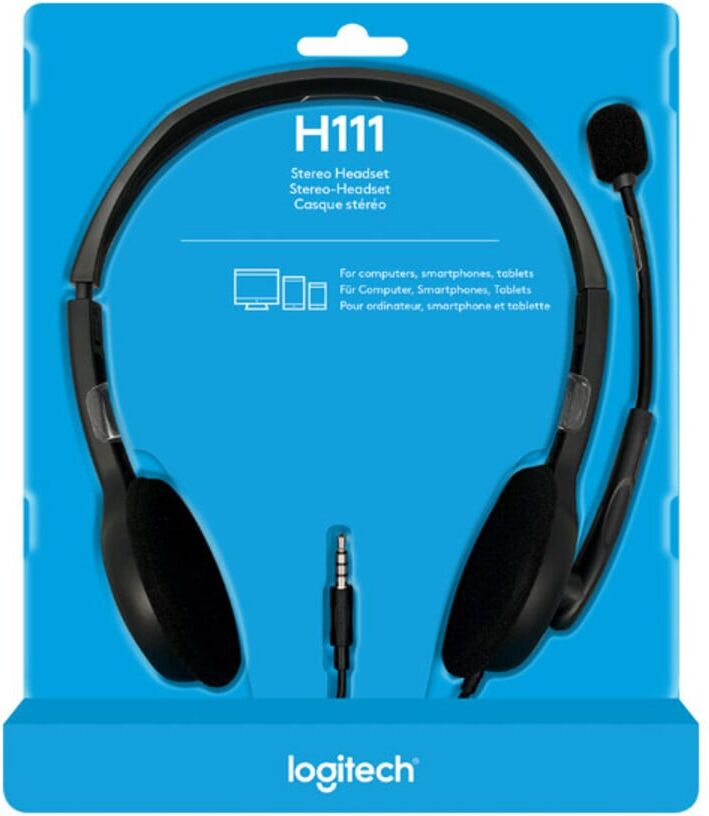 Logitech Headset Stereo H111 schwarz Retail (981-000593)