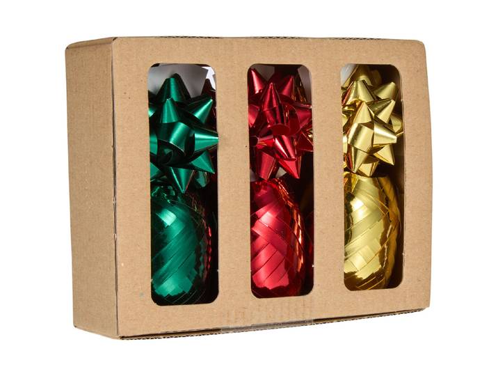 3-er Set Geschenkband mit Rosette