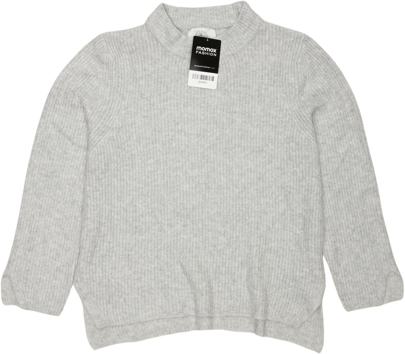 Zara Mädchen Pullover, Grau, Gr. EU 152, Synthetik / Elasthan - Second Hand