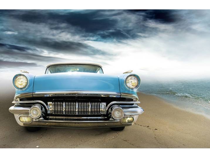 Fototapete PAPERMOON Oldtimer , bunt, B:1,5m L:1,11m, Vlies, Tapeten, Fototapete
