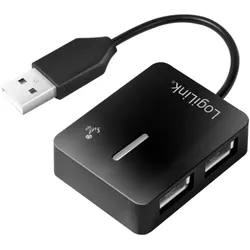 LogiLink USB 2.0 Hub 4-Port Smile Schwarz