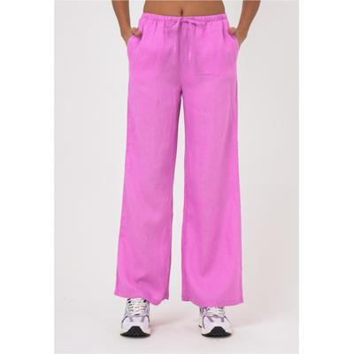 Sweathose FRESHLIONS "Livia", Damen, Gr. S, EURO-Größen, pink, 100% Leinen, unifarben, lang, Hosen Sweathose, im klassischen Design