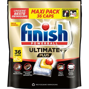 finish Spülmaschinentabs Calgonit Ultimate Plus, All in 1, Citrus, PowerBall, kraftvolle Reinigung, Maxi Pack, 36 Tabs
