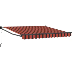 vidaXL Automatische Einziehbare Markise Orange und Braun 300x250 cm