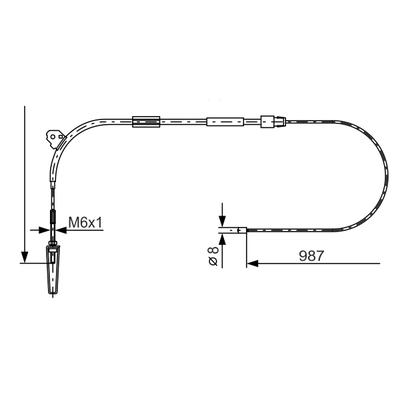 BOSCH Seilzug, Feststellbremse 1987477960