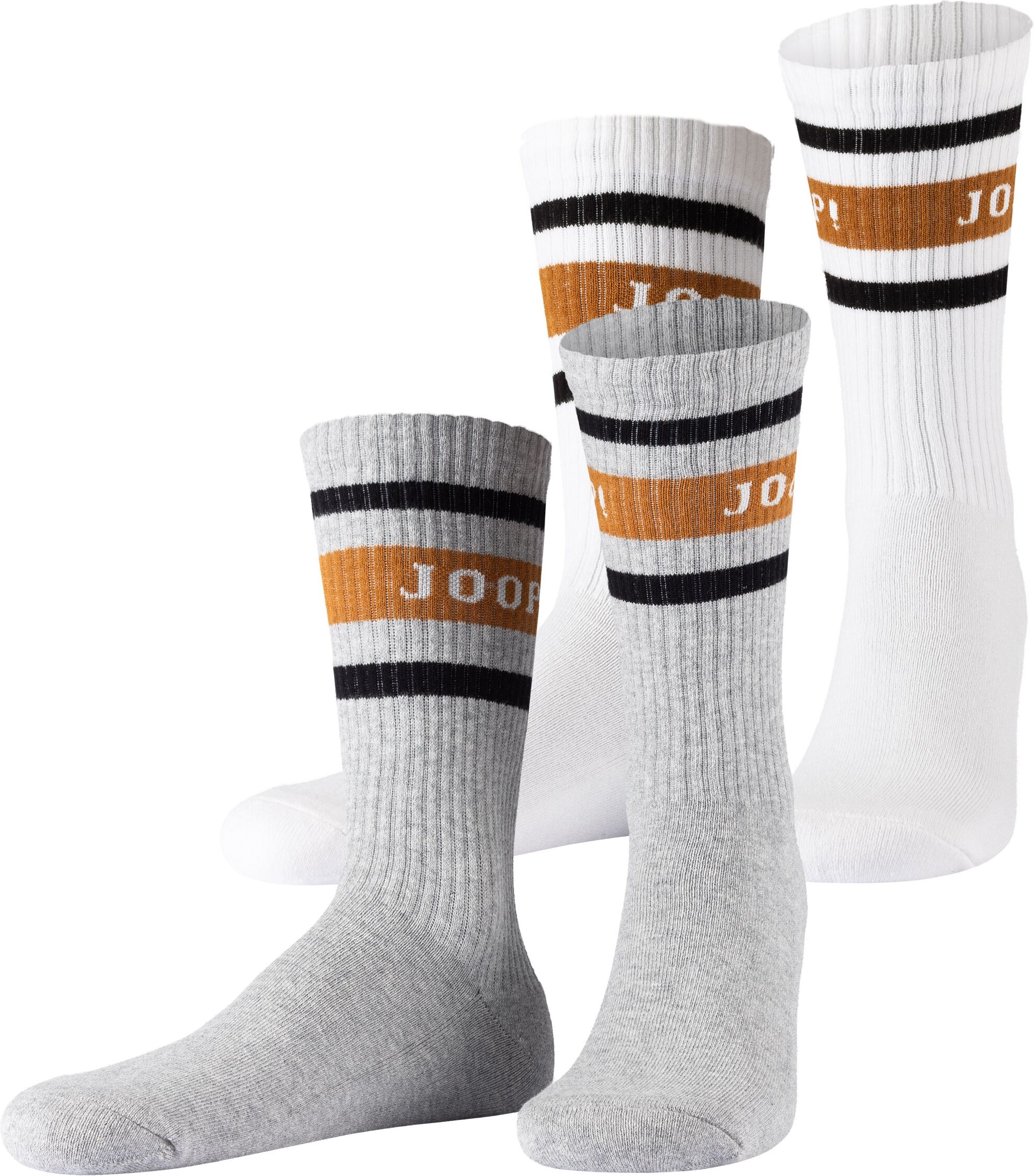 Joop! Tennissocken JOOP "premium essentials", Damen, Gr. 43-46, blanc mix, Baumwolle, Elasthan, Polyamid, elastisch, Socken Tennissocken, am Bund mit Logoschriftzug blanc mix 43-46