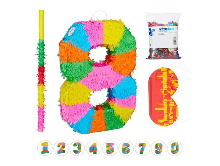 Relaxdays 4-tlg. Pinata Set