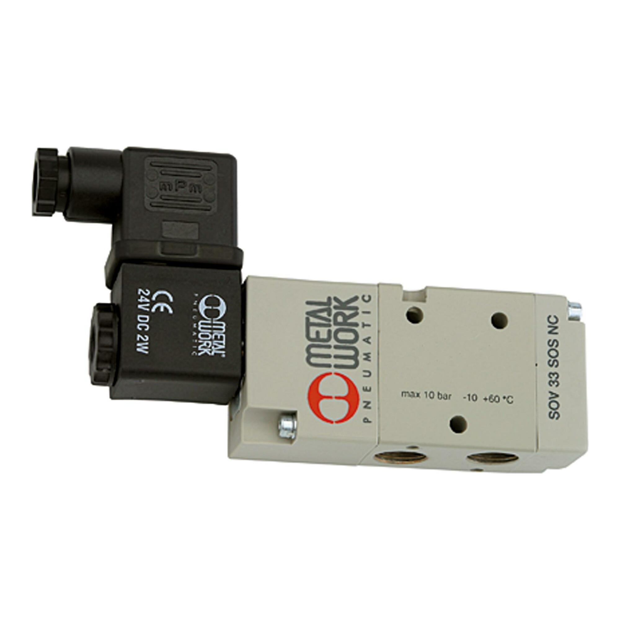 Riegler 3/2-Wegeventil, elektropneu., monostabil, G1/2, NO, 110 V AC (517.32.12.NO.110A)