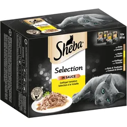 Sheba Portionsbeutel Multipack Selection in Sauce Geflügel Variation 12 x 85g