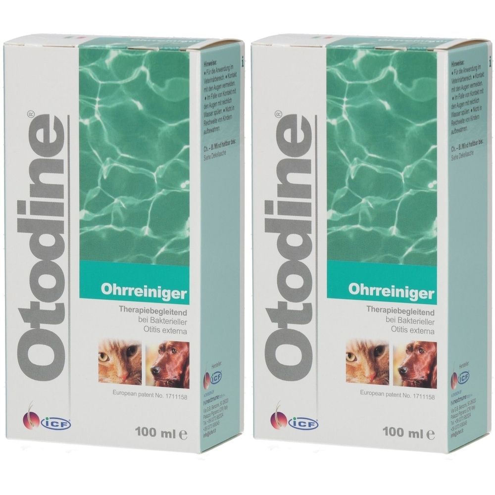 Otodine Ohrrein Hund+Katze x2 2x100 ml Flüssigkeit
