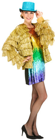 Paillettenkleid "New Years's Eve", schwarz/bunt