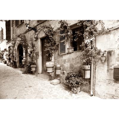 Fototapete PAPERMOON "Häuser Sepia", bunt, B:2m L:1,49m, Vlies, Tapeten