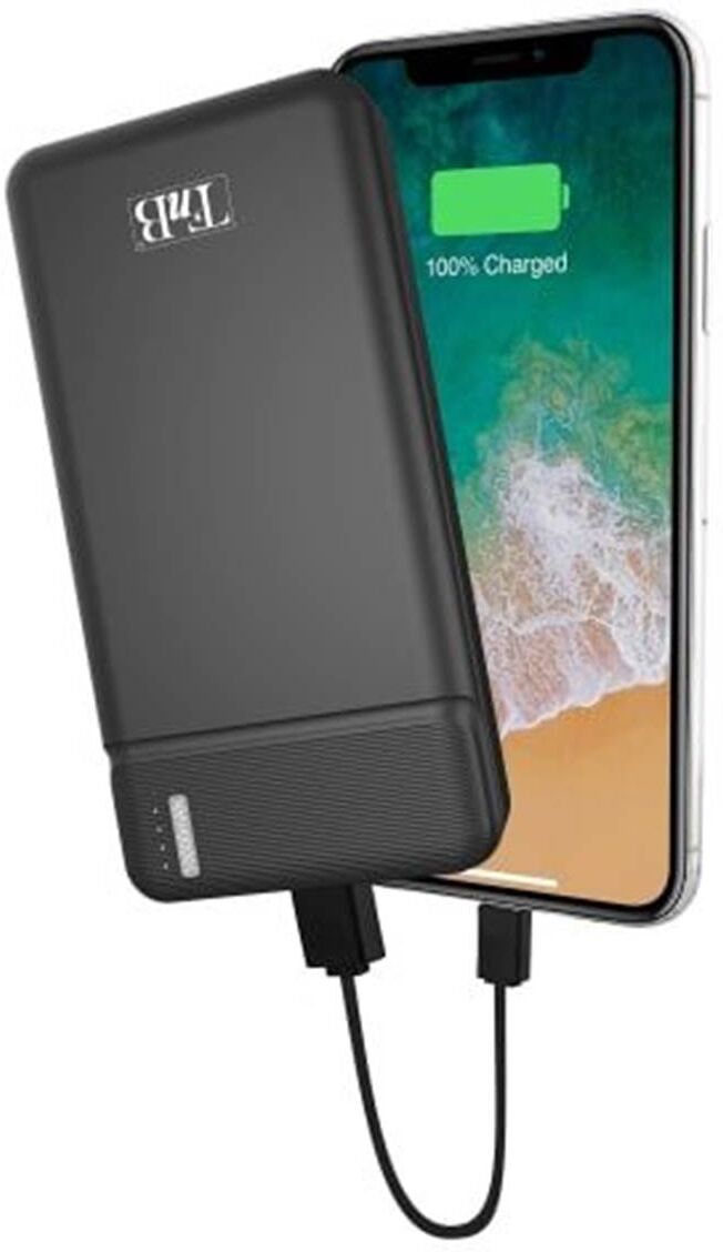 Bateria externa Tnb 10.000 mAh e 20 W cor preta