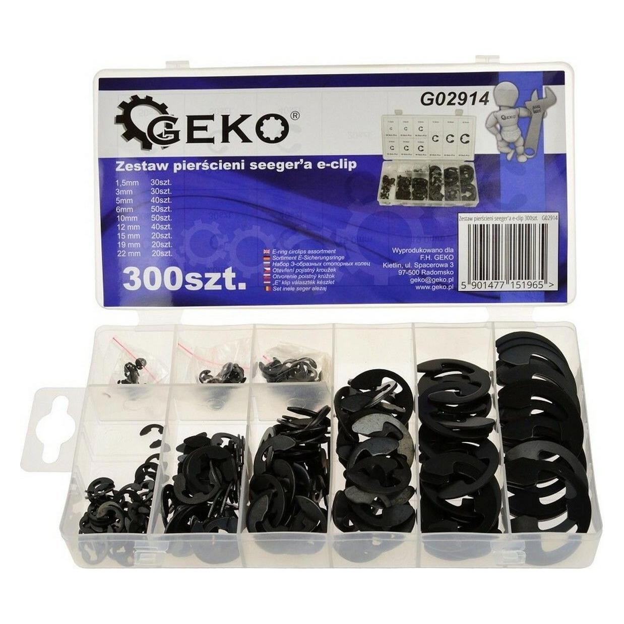 GEKO 300er E-Clip-Seeger-Set (G02914)