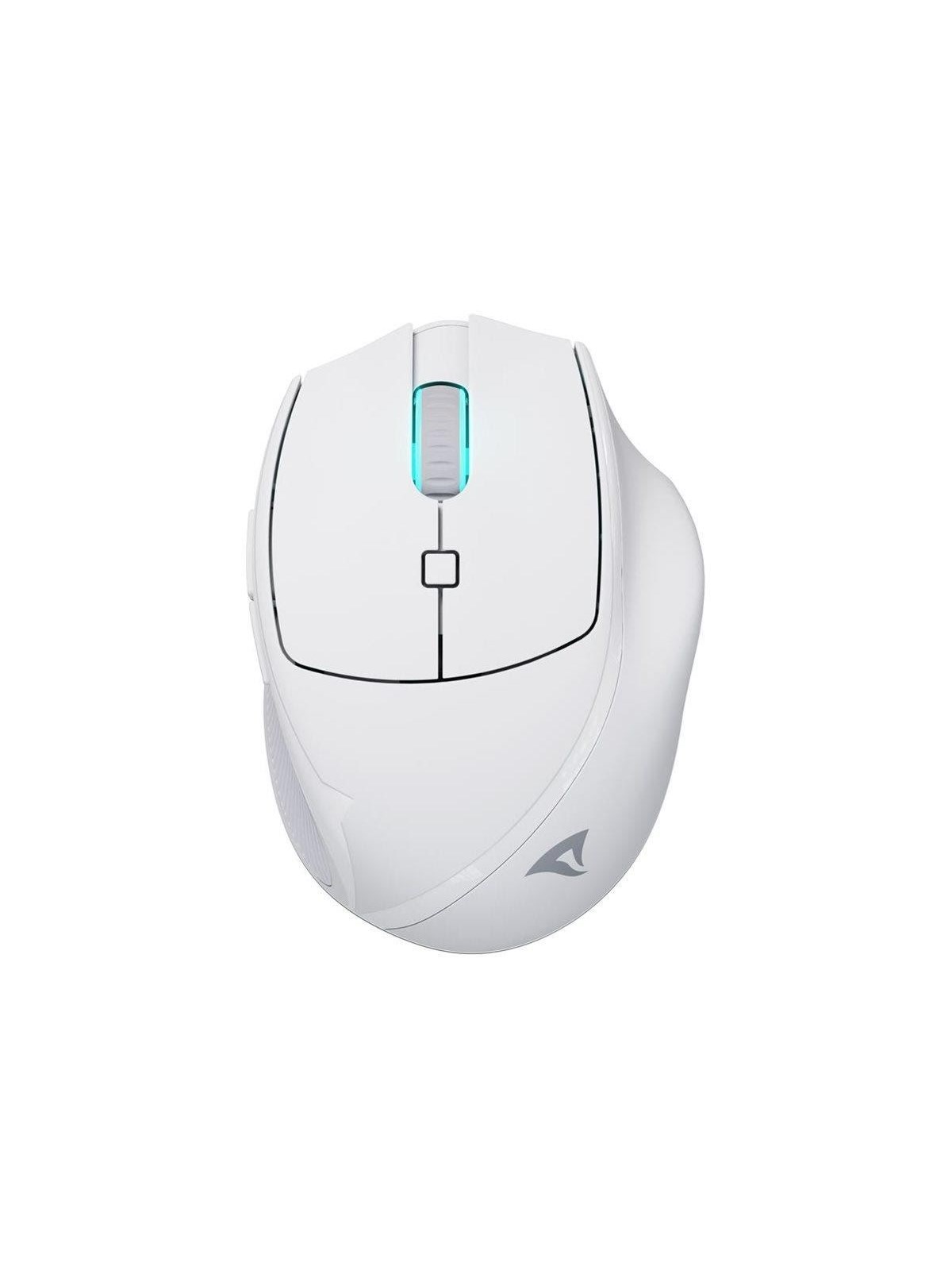 Sharkoon OfficePal M25W - mouse - 2.4 GHz USB - white - Maus (Weiß)