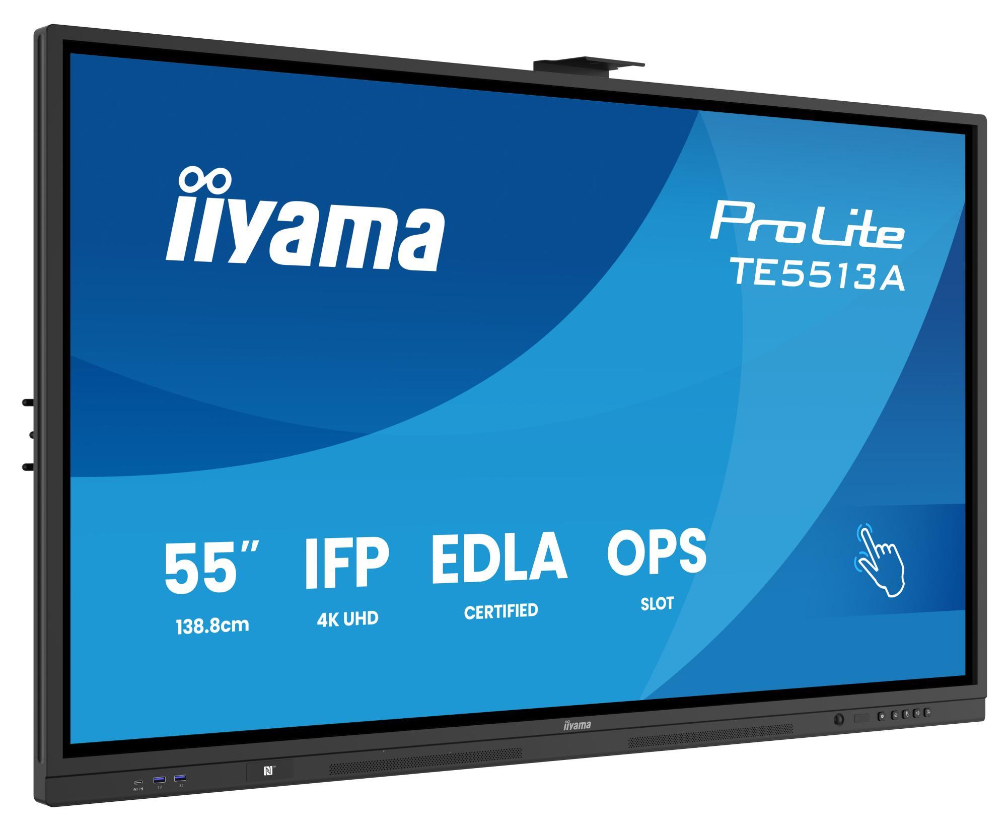 iiyama TE7513A-B1AG, Interaktiver Flachbildschirm, 190,5 cm (75"), 3840 x 2160 Pixel, WLAN, 18/7