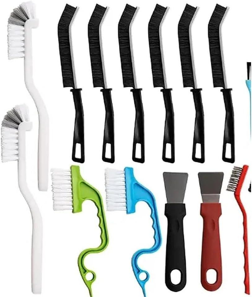 18-delige multifunctionele reinigingsborstelset voor badkamer en keuken