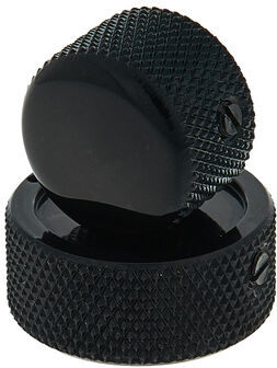 Allparts Stacked Pot Knob Set BK Noir