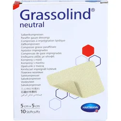 Grassolind Salbenkompressen 5x5cm Steril 10 ST