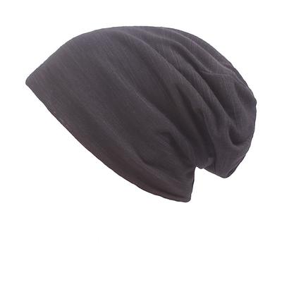 Unisex Beanie Mütze Schwarz Kaffee Baumwolle Reise Strand Design Outdoor Urlaub Glatt