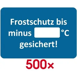 EICHNER 2 Rollen je 250 Kundendienst-Aufkleber »Frostschutz« blau, 6x4 cm