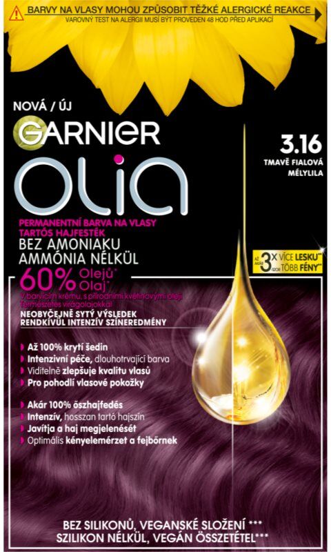 Garnier Olia Big Kit coloration cheveux permanente teinte 3.16 Deep Violet