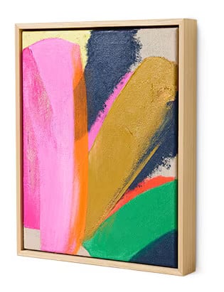 HKliving Schilderij Bright Lights Canvas, Multicolor, 25 x 31 cm