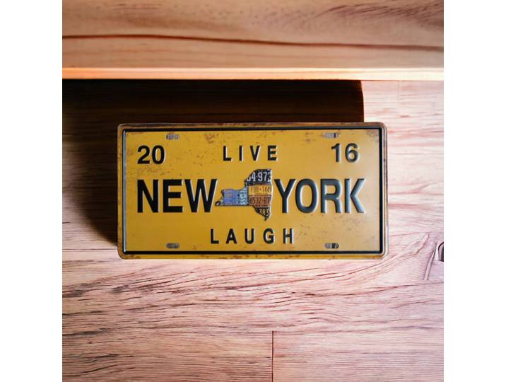 Plaque publicitaire de style Plaque d'immatriculation avec l'inscription New York