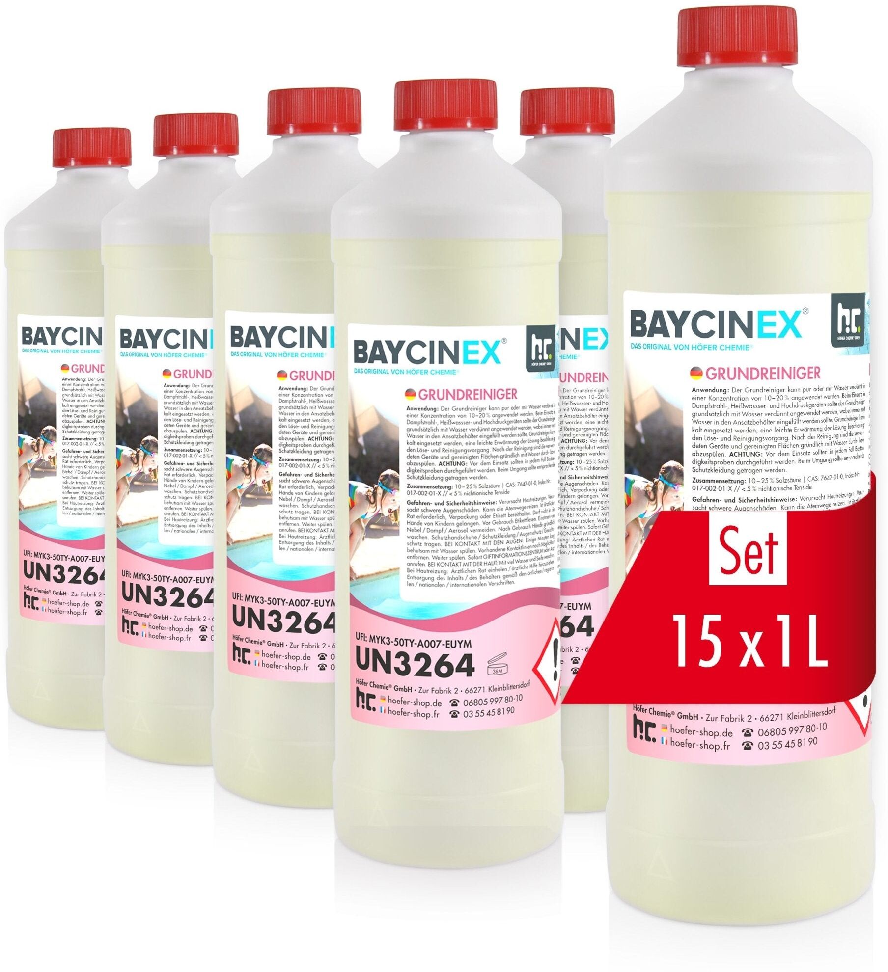 Höfer Chemie GmbH 15x 1 L  nettoyant de fond pour piscines