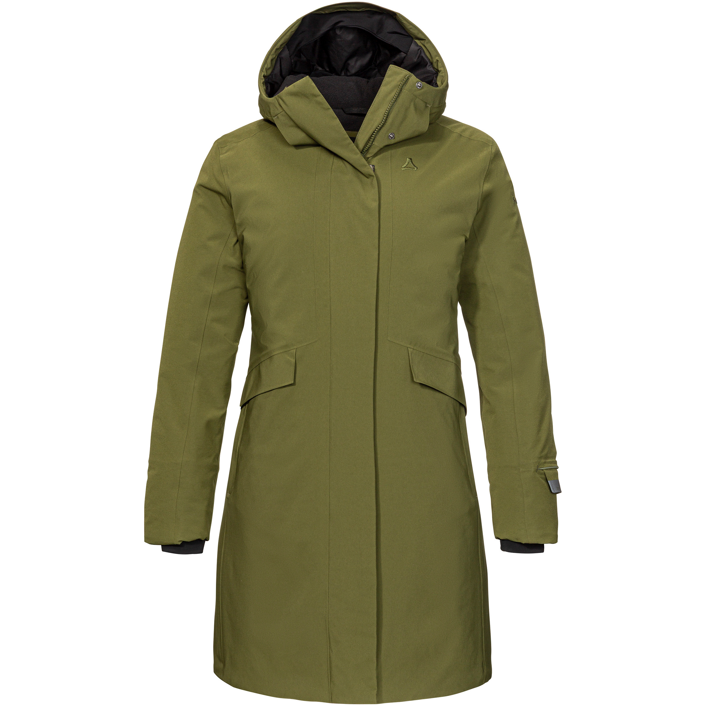 Schöffel Style Optimea Ins Mantel Damen Parkas & Mäntel oliv Größe S Trekking Atmungsaktiv