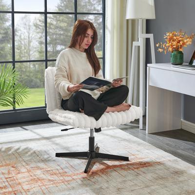 Kodotan sofa Adjustable Swivel Criss Cross Chair, Wide Seat Office Chair Vanity Chair