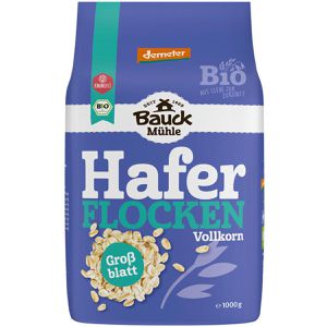 Bauckhof Haferflocken Großblatt demeter, BIO, aus dem vollen Haferkorn, 1000 g (1 kg)