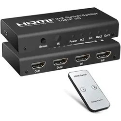 PremiumCord HDMI switch 2:2, 3D,1080p,d álkovÃ ovl., Switch Box