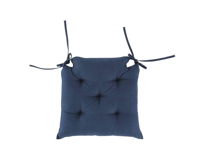 Outdoor-Stuhlkissen aus Baumwolle, marineblau 40x40cm