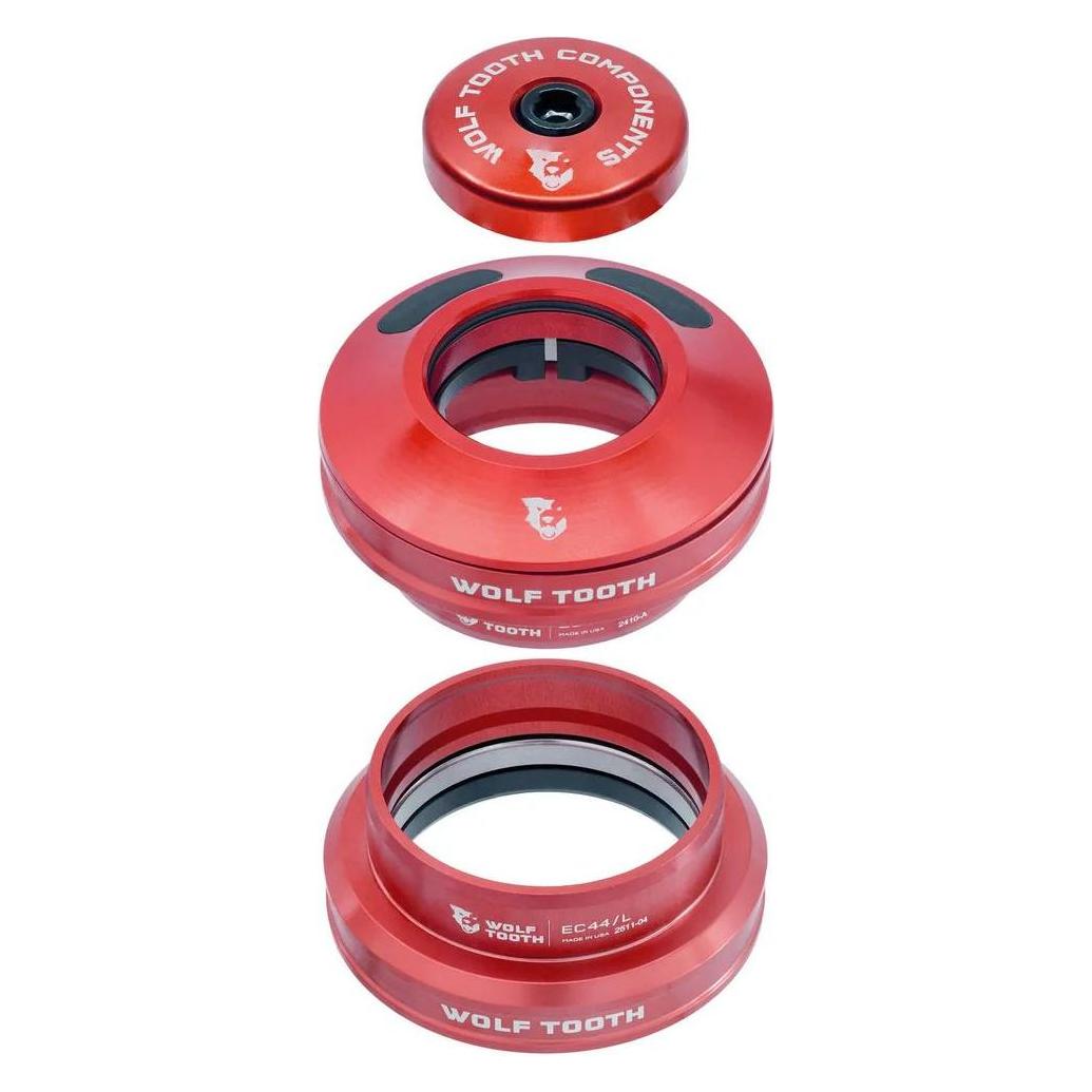 Wolf Tooth Semi-Internal Cable Routed Steuersatz, EC44/28.6 | EC44/40, red (68717158)